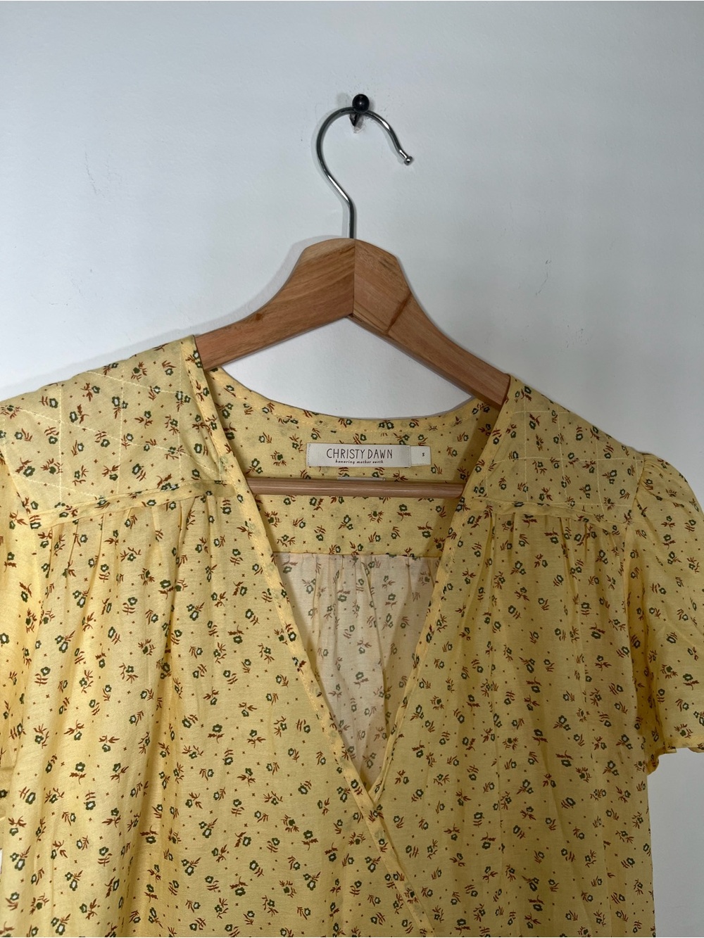 Christy Dawn The Dawn Dress In Golden Pollinator Midi Lightweight Cottagecore - Picture 5 of 9
